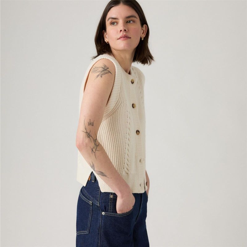 INES CABLE SWEATER VEST