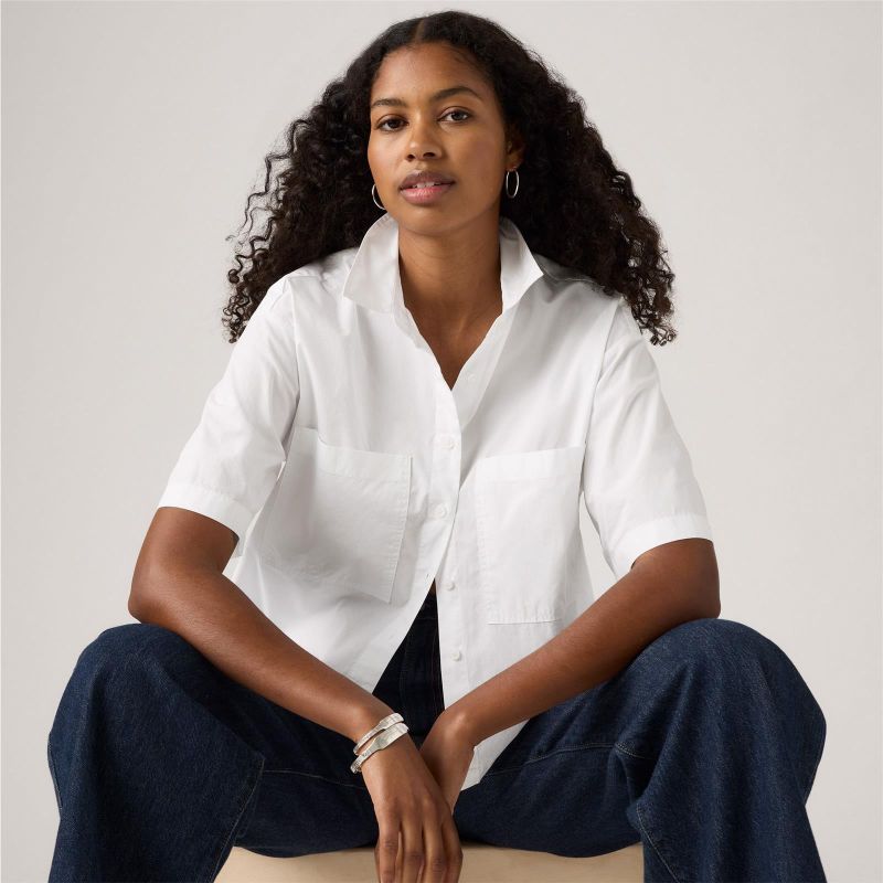 HARLIE SS CROPPED SHIRT