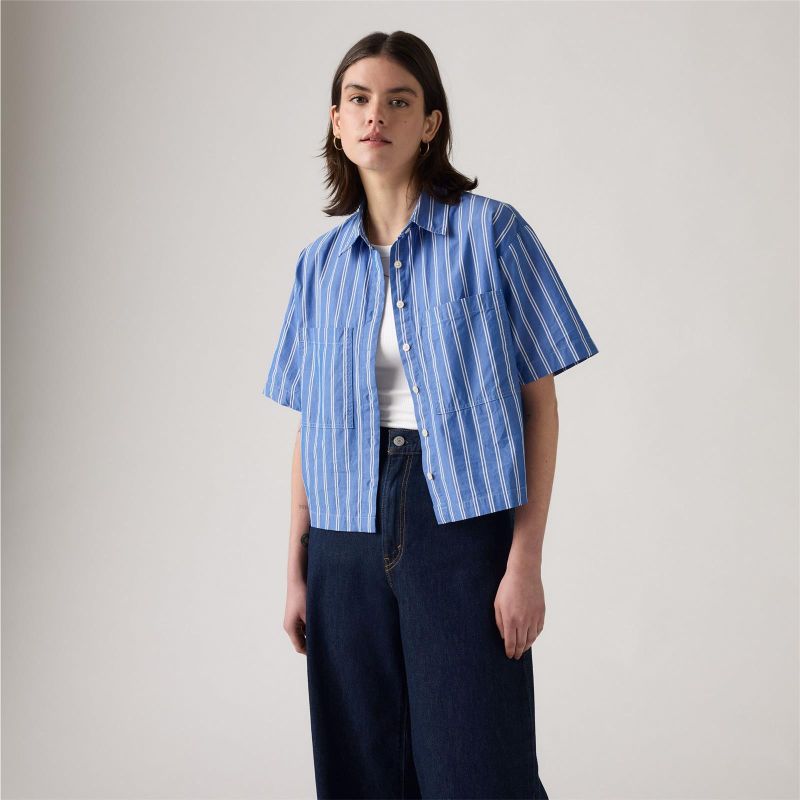 HARLIE SS CROPPED SHIRT