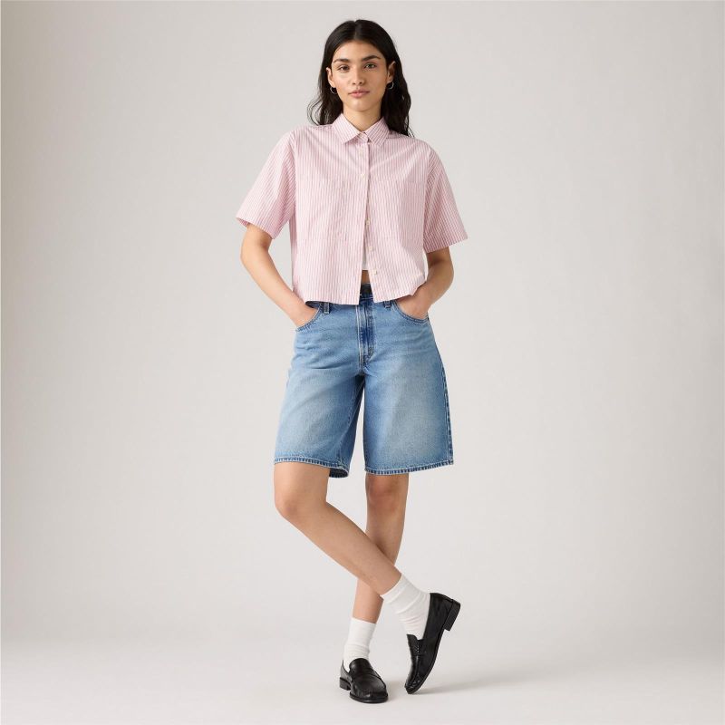 HARLIE SS CROPPED SHIRT