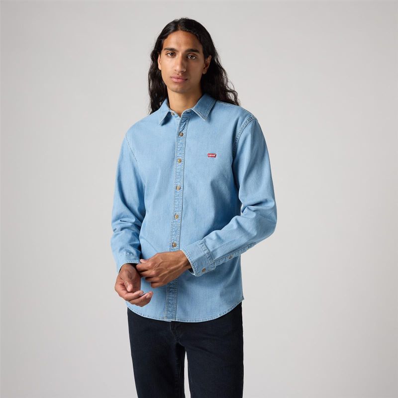 LS BATTERY HM SHIRT SLIM LIGHT INDIGO - FLAT FINISH