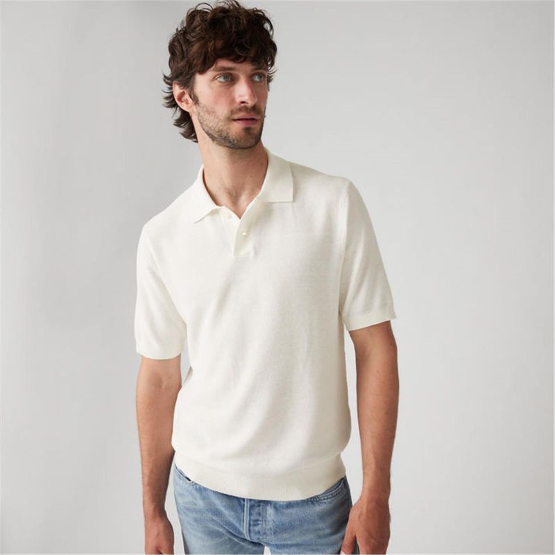SWEATER KNIT POLO MULTI-COLOR