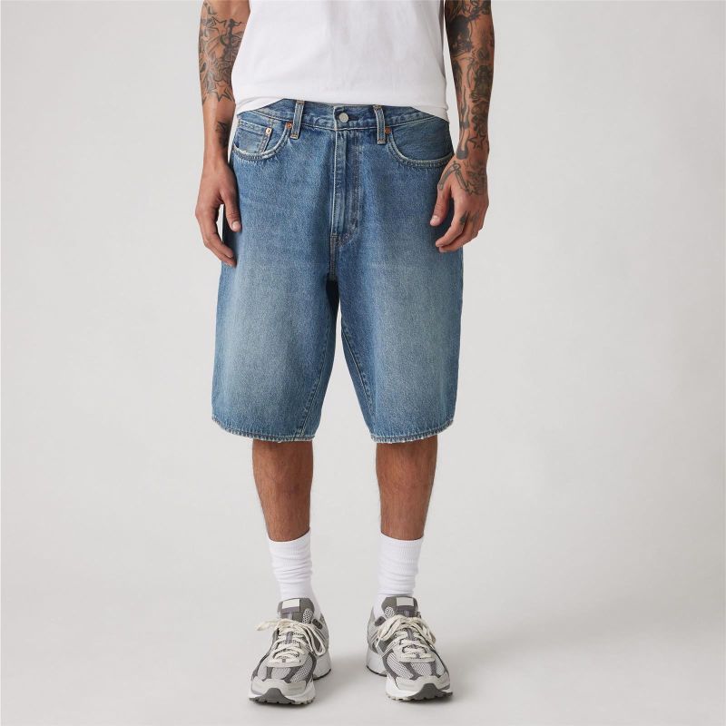 478 BAGGY SHORTS MED INDIGO - WORN IN