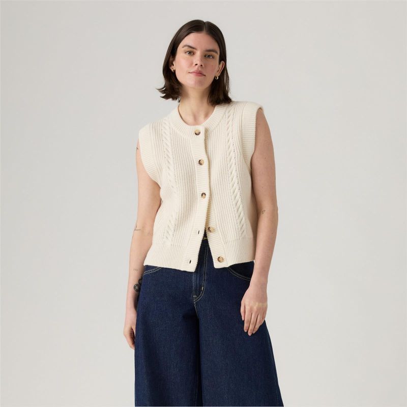 INES CABLE SWEATER VEST
