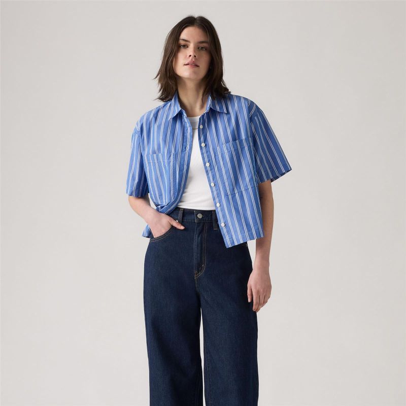 HARLIE SS CROPPED SHIRT