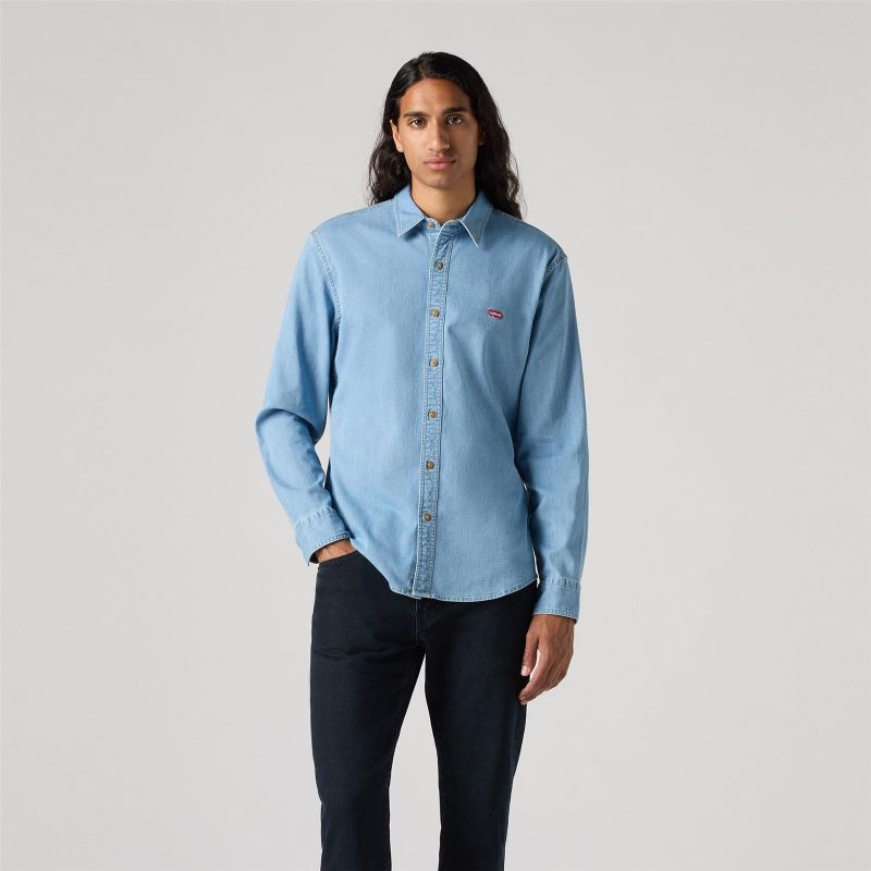 LS BATTERY HM SHIRT SLIM LIGHT INDIGO - FLAT FINISH