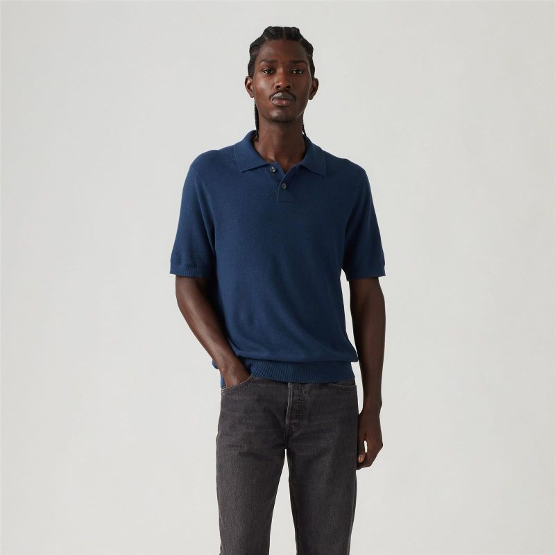 SWEATER KNIT POLO MULTI-COLOR